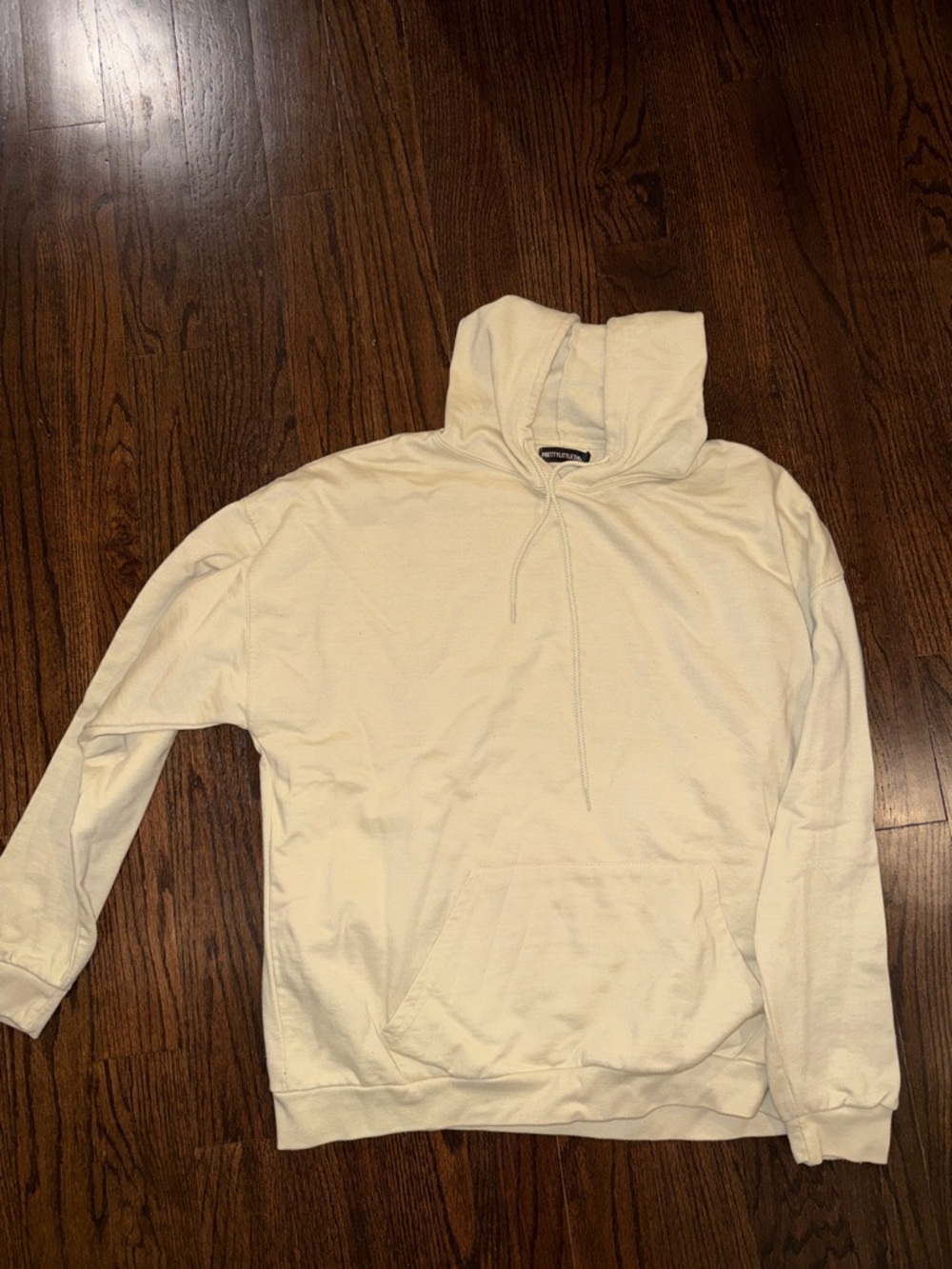 Women’s Hooded Pullover Sweatshirt - Cream size medium, fits like a M/L
